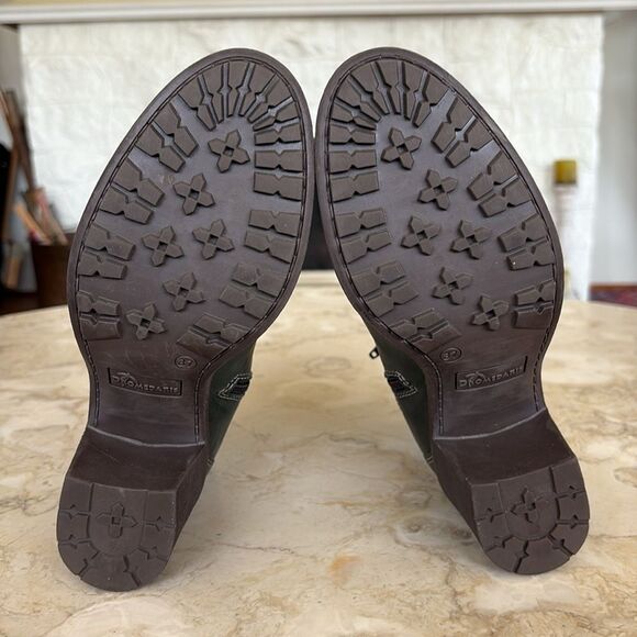 Dromedaris Hayley Leather Heeled Ankle Boots - Green/Brown - As New - Picture 11 of 12